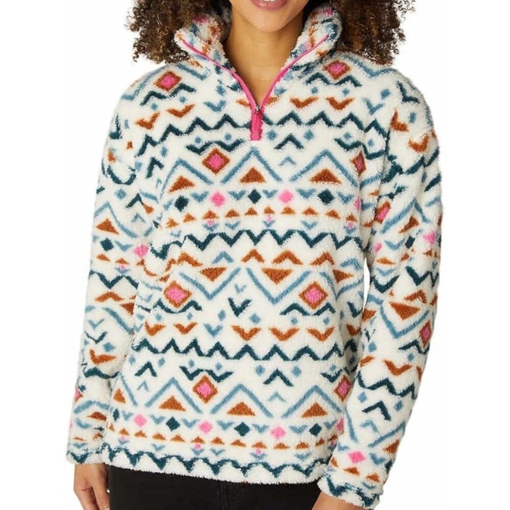 Eddie Bauer Ladies’ Plush 1/4 Zip Aztec Print Size XL